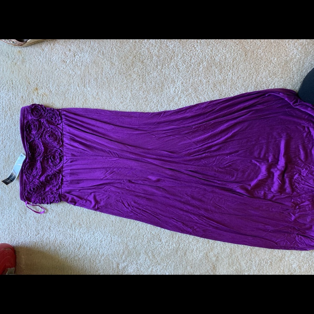 Women’s maxi dress. Strapless